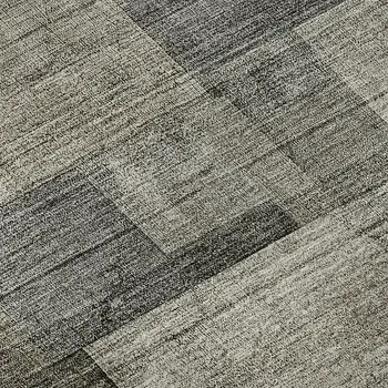 3' X 5' Taupe Charcoal And Beige Geometric Washable Area Rug With UV Protection