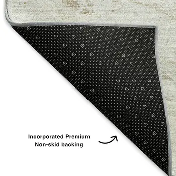 8' X 10' Ivory And Beige Abstract Washable Area Rug With UV Protection