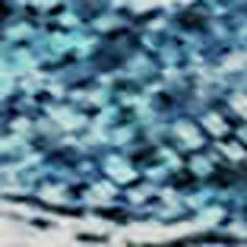 10' X 14' Sky Blue And Ivory Abstract Washable Area Rug With UV Protection