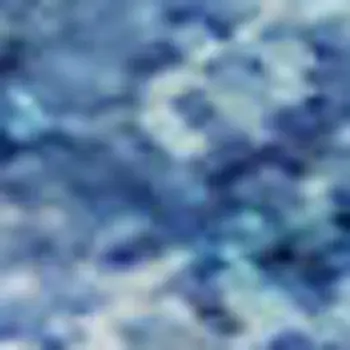 8' X 10' Blue Purple And Ivory Abstract Washable Area Rug With UV Protection