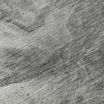 5' X 8' Gray And Ivory Abstract Washable Area Rug With UV Protection