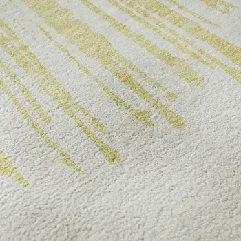 8' X 10' Beige And Ivory Abstract Washable Area Rug With UV Protection
