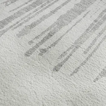 8' X 10' Gray And Ivory Abstract Washable Area Rug With UV Protection