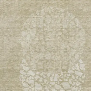 5' X 8' Beige And Ivory Abstract Washable Area Rug With UV Protection