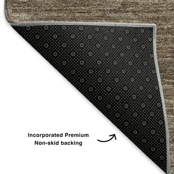 9' X 12' Chocolate And Ivory Abstract Washable Area Rug With UV Protection