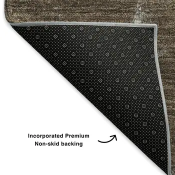 8' X 10' Brown Beige And Gray Abstract Washable Area Rug With UV Protection