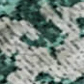 5' X 8' Teal Ivory And Gray Abstract Washable Area Rug With UV Protection
