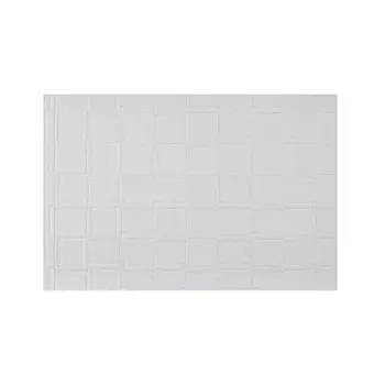 18" Set of Four White Faux Leather Placemats