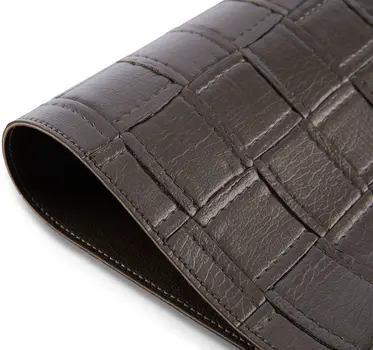 18" Set of Four Espresso Faux Leather Placemats