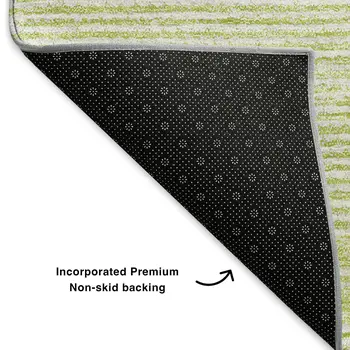 8' X 10' Artichoke Green And Ivory Abstract Washable Area Rug With UV Protection