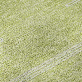 8' X 10' Artichoke Green And Ivory Abstract Washable Area Rug With UV Protection