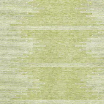 8' X 10' Artichoke Green And Ivory Abstract Washable Area Rug With UV Protection