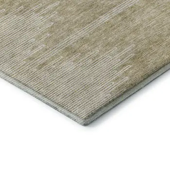 10' X 14' Beige And Ivory Abstract Washable Area Rug With UV Protection