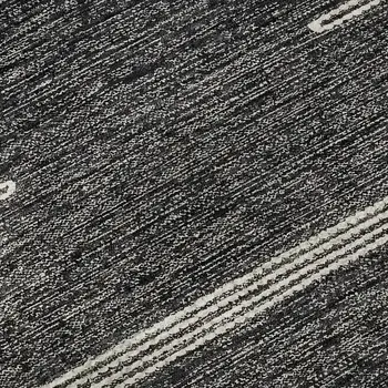 8' X 10' Charcoal And Ivory Abstract Washable Area Rug With UV Protection