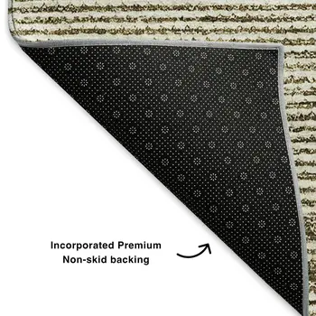 5' X 8' Coffee And Ivory Abstract Washable Area Rug With UV Protection