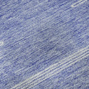 8' X 10' Denim Blue And Ivory Abstract Washable Area Rug With UV Protection