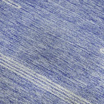 9' X 12' Denim Blue And Ivory Abstract Washable Area Rug With UV Protection