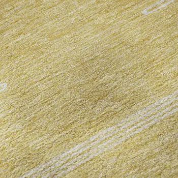 10' X 14' Gold And Ivory Abstract Washable Area Rug With UV Protection
