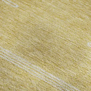 10' X 14' Gold And Ivory Abstract Washable Area Rug With UV Protection