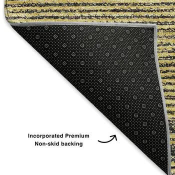 10' X 14' Graphite And Gold Abstract Washable Area Rug With UV Protection