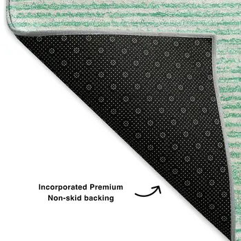 10' X 14' Teal And Ivory Abstract Washable Area Rug With UV Protection