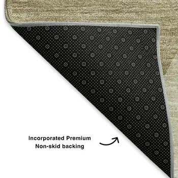 5' X 8' Beige And Ivory Geometric Washable Area Rug With UV Protection