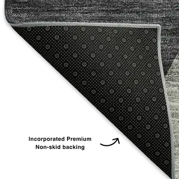3' X 5' Charcoal Gold And Brown Geometric Washable Area Rug With UV Protection