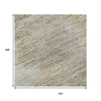 10' X 14' Brown Ivory And Gray Woodland Lodge Washable Area Rug With UV Protection