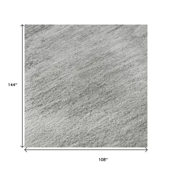 9' X 12' Gray And Ivory Woodland Lodge Washable Area Rug With UV Protection