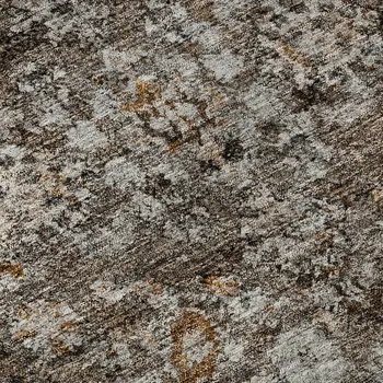 8' X 10' Chocolate And Ivory Oriental Washable Area Rug With UV Protection