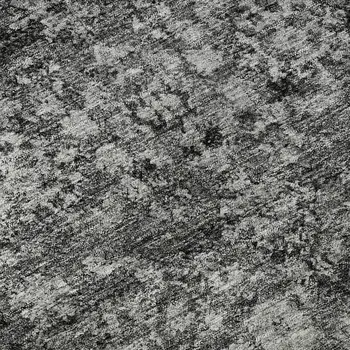 5' X 8' Gray And Ivory Oriental Washable Area Rug With UV Protection