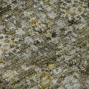 5' X 8' Coffee Ivory And Gold Oriental Washable Area Rug With UV Protection