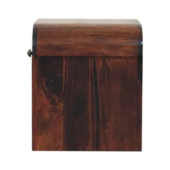 16" Brown Solid Wood One Drawer Nightstand