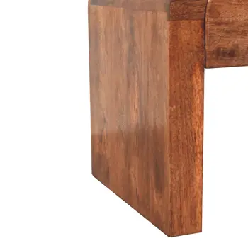 16" Brown Solid Wood One Drawer Nightstand
