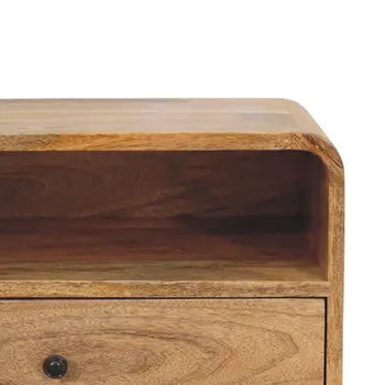 22" Oak Solid Wood One Drawer Floating Nightstand