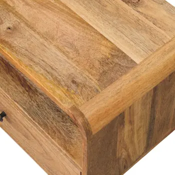 22" Oak Solid Wood One Drawer Floating Nightstand