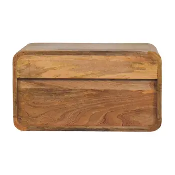 22" Oak Solid Wood One Drawer Floating Nightstand