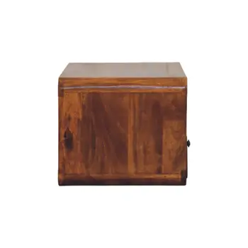 22" Chestnut Solid Wood One Drawer Floating Nightstand