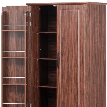 30" Walnut Wood Two Drawer Sideboard with Two Doors