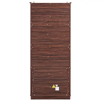 30" Walnut Wood Two Drawer Sideboard with Two Doors