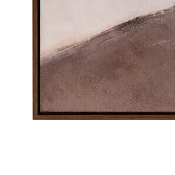Resonance And Hand Painted Canvas Hand Painted Brown Floater Frame Wall Art