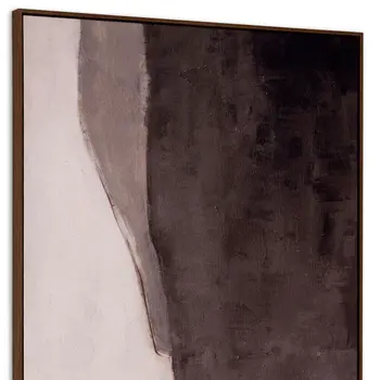 Resonance And Hand Painted Canvas Hand Painted Brown Floater Frame Wall Art