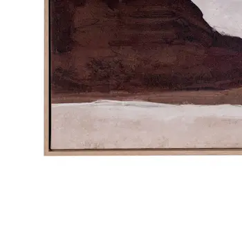 Baffin And Hand Painted Canvas Hand Painted Brown Floater Frame Wall Art
