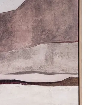 Baffin And Hand Painted Canvas Hand Painted Brown Floater Frame Wall Art
