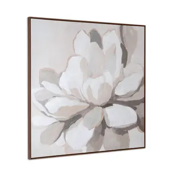 Maycomb Blume And Hand Painted Canvas Hand Painted Brown Floater Frame Wall Art