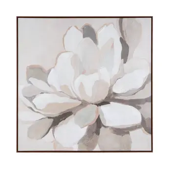 Maycomb Blume And Hand Painted Canvas Hand Painted Brown Floater Frame Wall Art