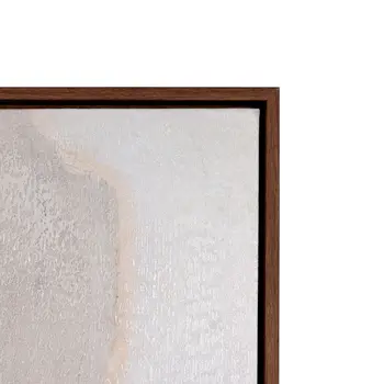 Maycomb Blume And Hand Painted Canvas Hand Painted Brown Floater Frame Wall Art