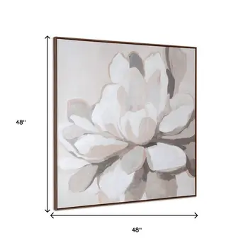 Maycomb Blume And Hand Painted Canvas Hand Painted Brown Floater Frame Wall Art