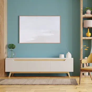 Prelude And Hand Painted Canvas Hand Painted Brown Floater Frame Wall Art