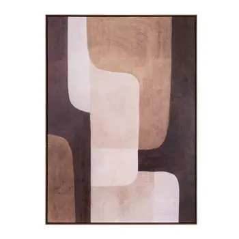 Moderato And Hand Painted Canvas Hand Painted Brown Floater Frame Wall Art